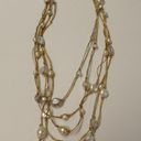 Coldwater Creek PEARLIZED GOLDTONE MULTI-STRAND TWISTED NECKLACE Photo 2