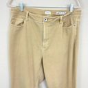 J.Jill  Women's Denim High Rise Cropped Roll Cuff Jeans Tan Size 14 Photo 2