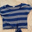 Kirra Kira Striped Tie Crop Top Photo 3