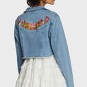 Dolls Kill Embroidered Jean Jacket Photo 1