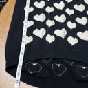 Neiman Marcus Nieman Marcus 100% Cashmere Black & White Heart Pattern Crewneck Sweater Photo 9