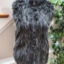 Romeo + Juliet Couture Romeo & Juliet Women Black Faux Fur Sleeveless Full Zip Casual Vest Size S Photo 0