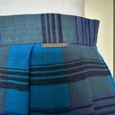 Vintage Geiger Austria Blue Tartan Plaid Midi Skirt Size 40 XS Photo 4