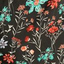 Loft SMALL BLACK AND FLORAL MIDI LONG SLEEVED DRESS Photo 7