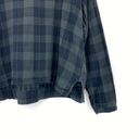 CP Shades  x FREE PEOPLE Pullover Hoodie Long Sleeve Top Blue Green Plaid M Photo 2