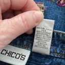Chico's Chico’s denim shacket patchwork look button down long sleeve 100% cotton Sz 3 XL Photo 7