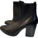Blondo  Waterproof Ankle Boots Black Leather Block Heel Chelsea Zip Size 7.5 M Photo 2