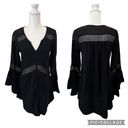 l*space L* Bloomfield Swim Cover Up Tunic Cotton Dress Black Size Large Beach Pool Photo 1