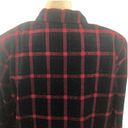 Christopher & Banks Vintage 90’s  Black Red Plaid Glitter Blazer Jacket Size M Photo 9