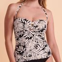 Bleu Rod Beattie  URBAN OASIS Bandeau Tankini Halter Top Black & White 6 NWT Photo 3