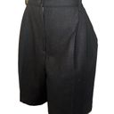 Bermuda VINTAGE 90s High Waisted Pleat Front Wool  Shorts Size 16 Photo 2