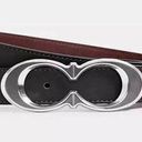 Coach NWOT  Signature Buckle Belt, 25 Mm MSRP $128 Silver Black Size Large Photo 0