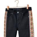 One Teaspoon  Aztec Embroidered Skinny Jeans in Black High Waist Dixie Size 26 Photo 2