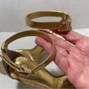 Lauren Ralph Lauren Size 10B Samantha Foot And Ankle Strap Gold Stiletto Photo 6