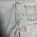 Liz Claiborne Vintage 90s Liz Wear Jean Shacket Light Wash Denim Chambray Unique Button sz Med Photo 2