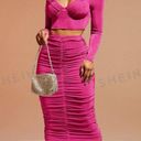 SheIn Sweetheart Neck Crop Top And Ruched Pencil Skirt Set Photo 0