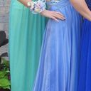 La Femme Periwinkle Strapless Prom Dress Photo 2