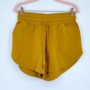 Harper Cleo  Sweat Shorts Womens Small Yellow Gold Solid Drawstring Athleisure Photo 1