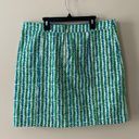 Petal BODEN Rich Emerald  Arrow Striped Pocket Cotton Skirt Size 10 Photo 5