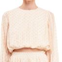 Endless Rose NWT  Women's Dot Pleated Blouson Crop Top Photo 0