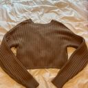 Hollister Brown cropped  sweater Photo 1