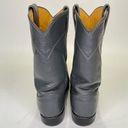 Justin Boots Justin Cowboy Boots Gray Vintage Roper Size 6 Western Round Toe 90s Rodeo Boot Photo 4