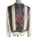 Handmade Women Granny Quilted Chunky Knit Jacket Cottagecore‎  Sweater Cardigan M Photo 2