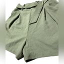 Abound 3/20 NWOT  high waist poly belted shorts army green size small Photo 4