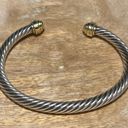 David Yurman Sterling Silver & 18K Gold Diamond Cuff Bracelet Photo 2