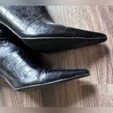 Lauren Ralph Lauren Crocodile heeled boots size 8.5 Black Photo 6