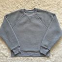 Everlane Sweatshirt ReNew Fleece Raglan Long Sleeve Crewneck Smoke Light Blue M Photo 3