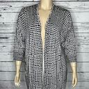 Lane Bryant  NWT Sz 26/28 Black - White & Gray Leaf Floral Print Sweater Cardigan Photo 0