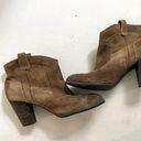 indigo. Clarks Brown Leather Ankle Wedge Boots Booties Photo 8