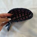 Vera Bradley  Small Pouch Makeup Bag Peacock Navy Pink Pattern Photo 2