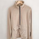 The Range  NYC Half Zip Cotton Terry Sweatshirt Tan Photo 2