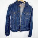 Levi's  Dark Wash Blue 100% Cotton Denim Jean Trucker Jacket Women's Size Small S Photo 0