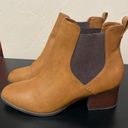 The Loft  Outlet Chelsea Ankle Boots Womens Size 10 Faux Leather Cognac Photo 2