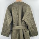 Johnny Was CALME  Coat Size Large Ava Quilted Robe Coat Olive Green Belt NWT Photo 7