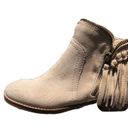 DV by Dolce Vit Dolce Vita Fringe Beige Suede Zip Up Booties Photo 9