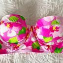 Gilly Hicks Push ‘Em Up Floral Swim Bustier Bikini Top Strapless Size S Photo 0