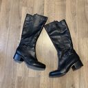 Naturalizer  Black Leather Dane Boots 10 M GUC 2 Inch Heel Mid Calf Photo 1