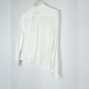 J.Crew  Drapey Ruffle Trim Ivory Viscose Blend Button Down Blouse Shirt Size M Photo 8