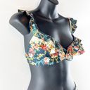 Agua Bendita  Malena Sweetheart Ruffle Two Piece Floral Bikini Green Large Photo 5