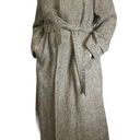 Burberry  Irish Tweed Belted Vintage Wool Trench Coat sz 14 Long Photo 0