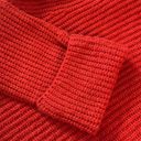 Pilcro  womens small oversized anthropologie red rust knit cowl turtleneck sweate Photo 6