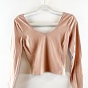 Lululemon  Align Long Sleeve Cropped V Neck Top Shirt Pink Clay 4 Photo 3