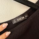 SheIn One Shoulder Black Top Photo 1