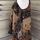 Romeo + Juliet Couture Navy & Brown Paisley Print Flowy Tank Top Photo 4