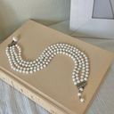 American Vintage Vintage “Fatima” Four Strand White Necklace Classic Style Neutral Bridal Choker Photo 2