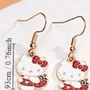 Hello Kitty Adorable Red Strawberry  Dangle Earrings - Photo 1